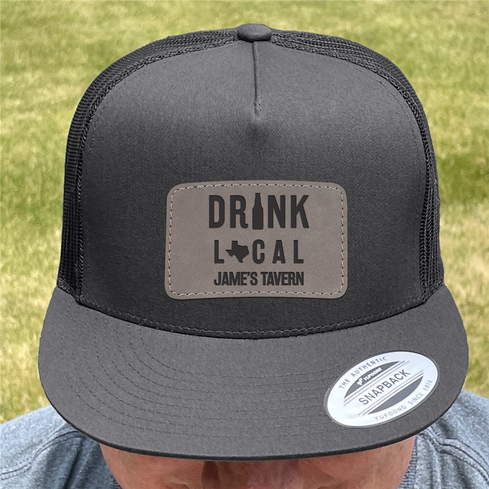 Personalized Drink Local Trucker Hat with Patch