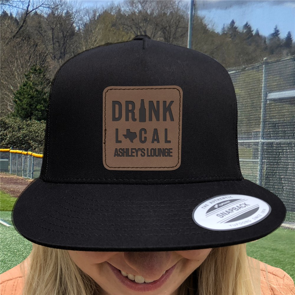 Personalized Drink Local Trucker Hat with Patch