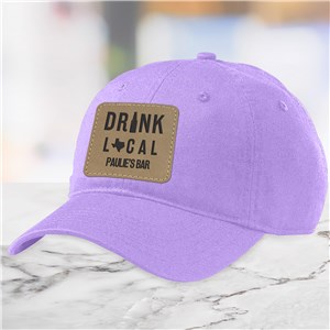 Personalized Drink Local Baseball Hat with Patch E11200561X