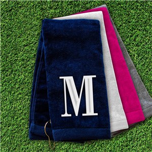 Embroidered Initial Golf Towel | Personalized Golf Towel