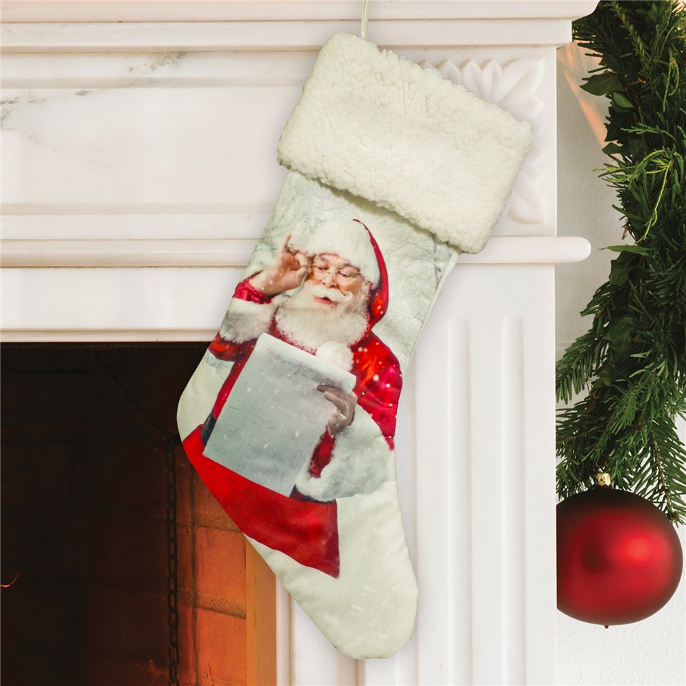 Santas Christmas List Stocking | Personalized Christmas Stockings