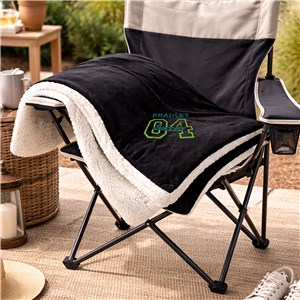 Embroidered Athlete Sherpa Blanket E12214184X