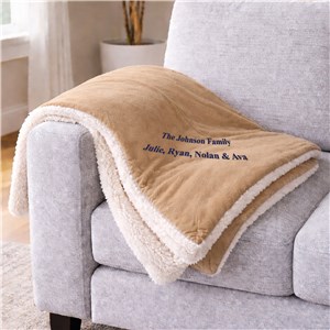 Embroidered Any Message Sherpa Blanket