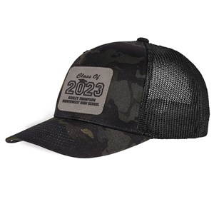 Personalized Graduation Camo Trucker Hat with Patch