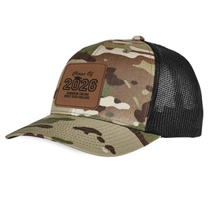 Personalized Graduation Camo Trucker Hat with Patch