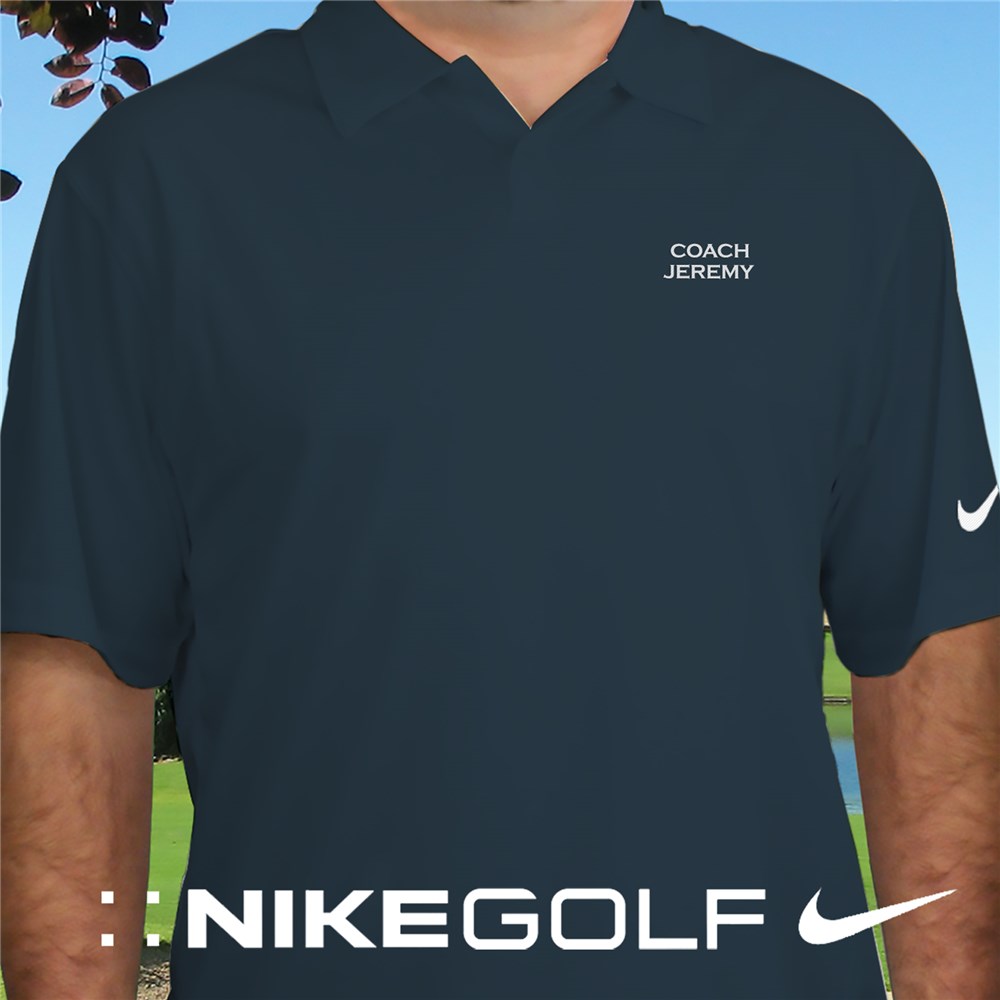 Embroidered Name Nike Dri-FIT Navy Polo Shirt | Personalized Polo Shirts For Him