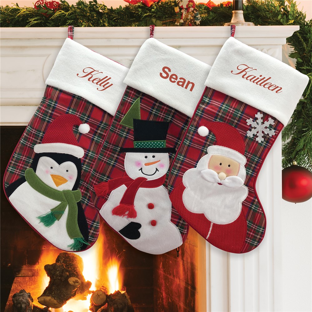 Personalized Plaid Stocking