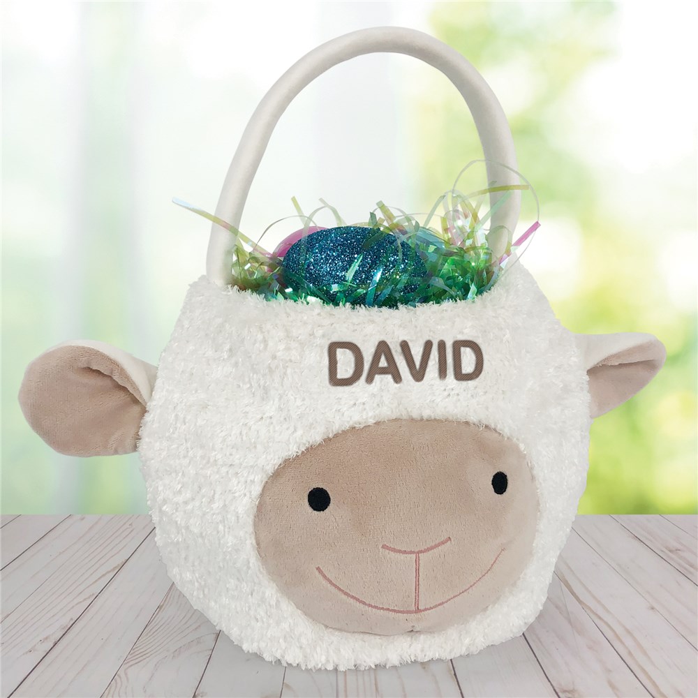 Personalized Lamb Easter Basket