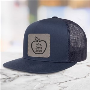 Personalized Teacher Apple Trucker Hat with Patch E15210559X