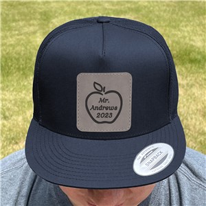 Personalized Teacher Apple Trucker Hat with Patch
