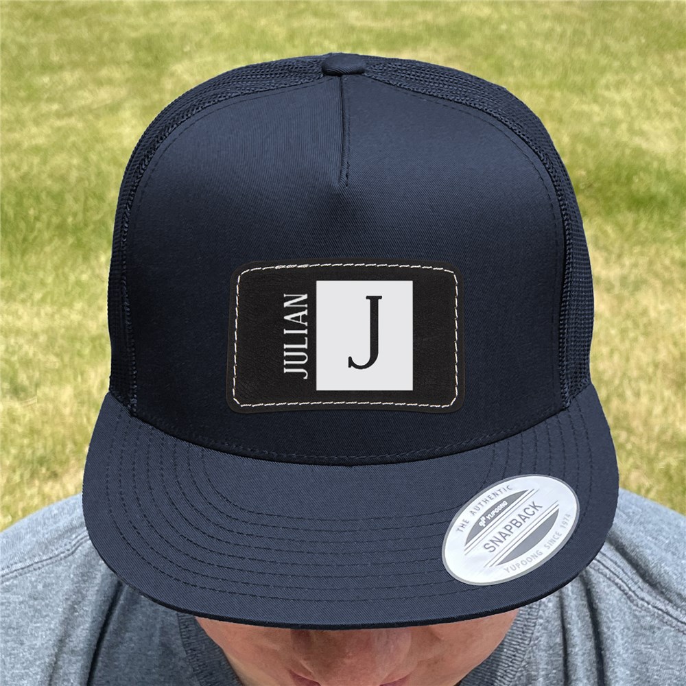 Personalized Square Name & Initial Trucker Hat with Patch