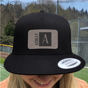Personalized Square Name & Initial Trucker Hat with Patch
