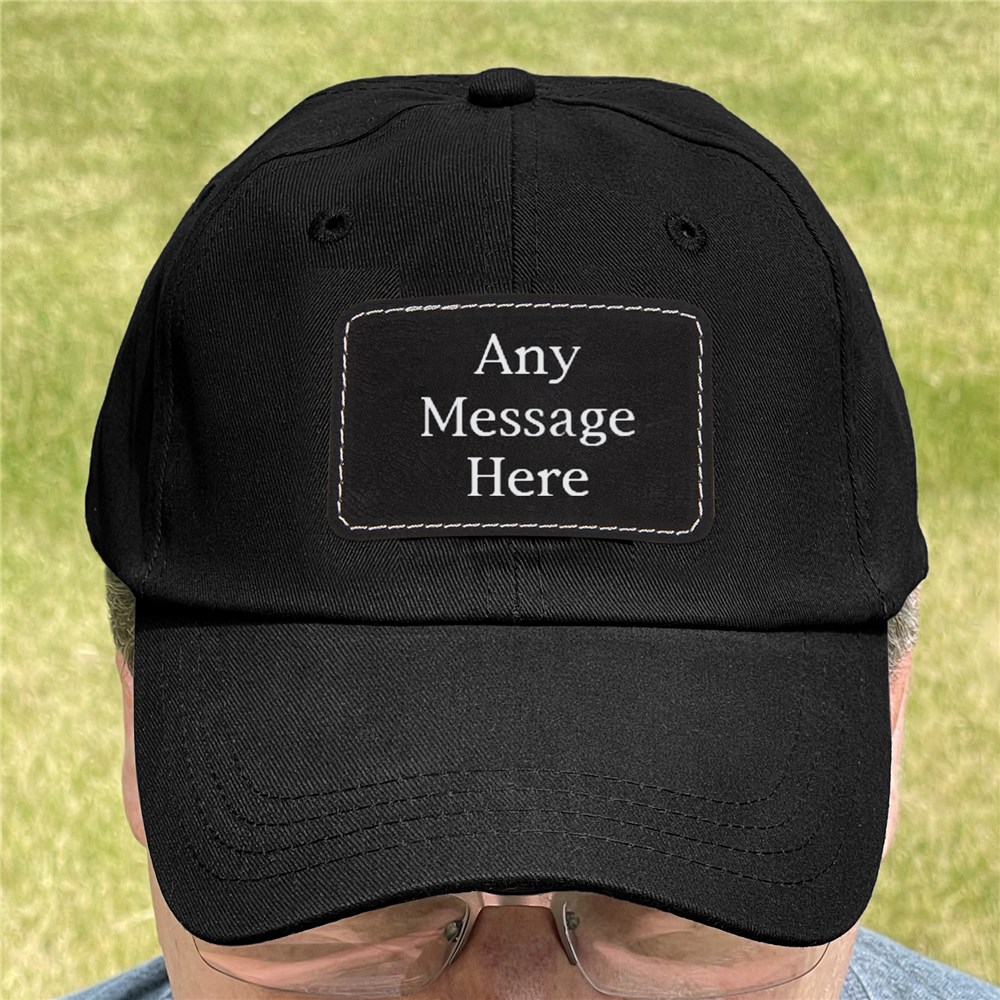 Personalized Any Message Baseball Hat with Patch