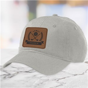 Personalized Crossed Golf Clubs Baseball Hat with Patch E17817561X