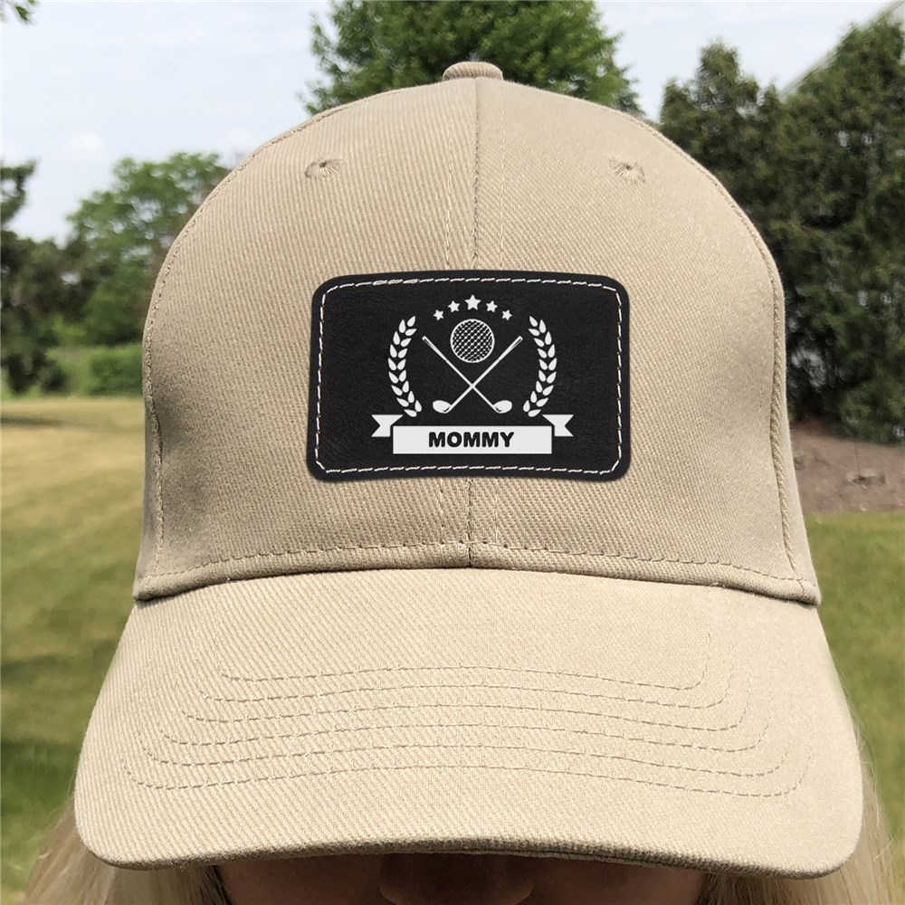 Personalized Crossed Golf Clubs Baseball Hat with Patch