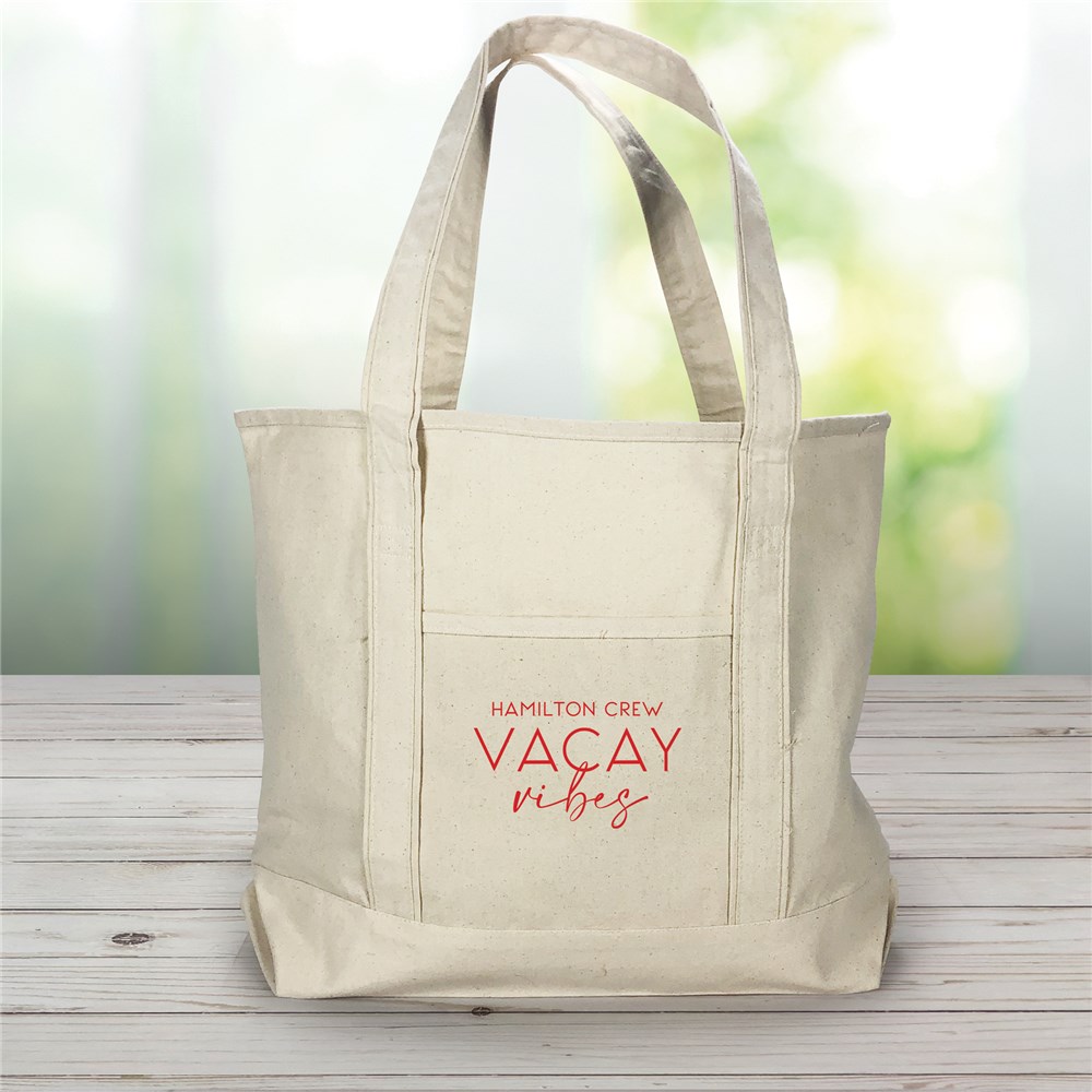Personalized Family Vacay Vibes Tote Bag E1817139X