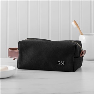 Embroidered Canvas Dopp Kit with Initials