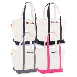 Personalized Boat Tote With Choice Of Thread Color