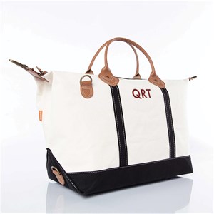 Embroidered Initials Weekender Tote E19086543