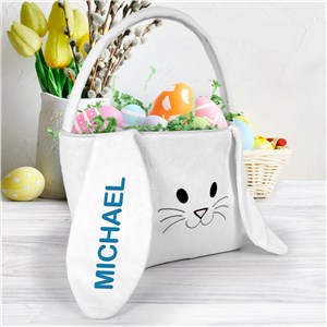 Embroidered Name Easter Bunny Basket