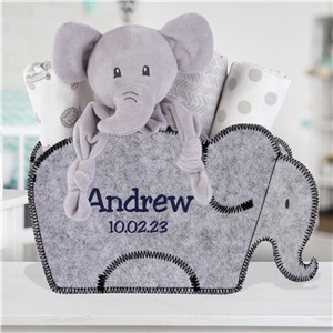 5 Piece Embroidered Elephant Gift Set