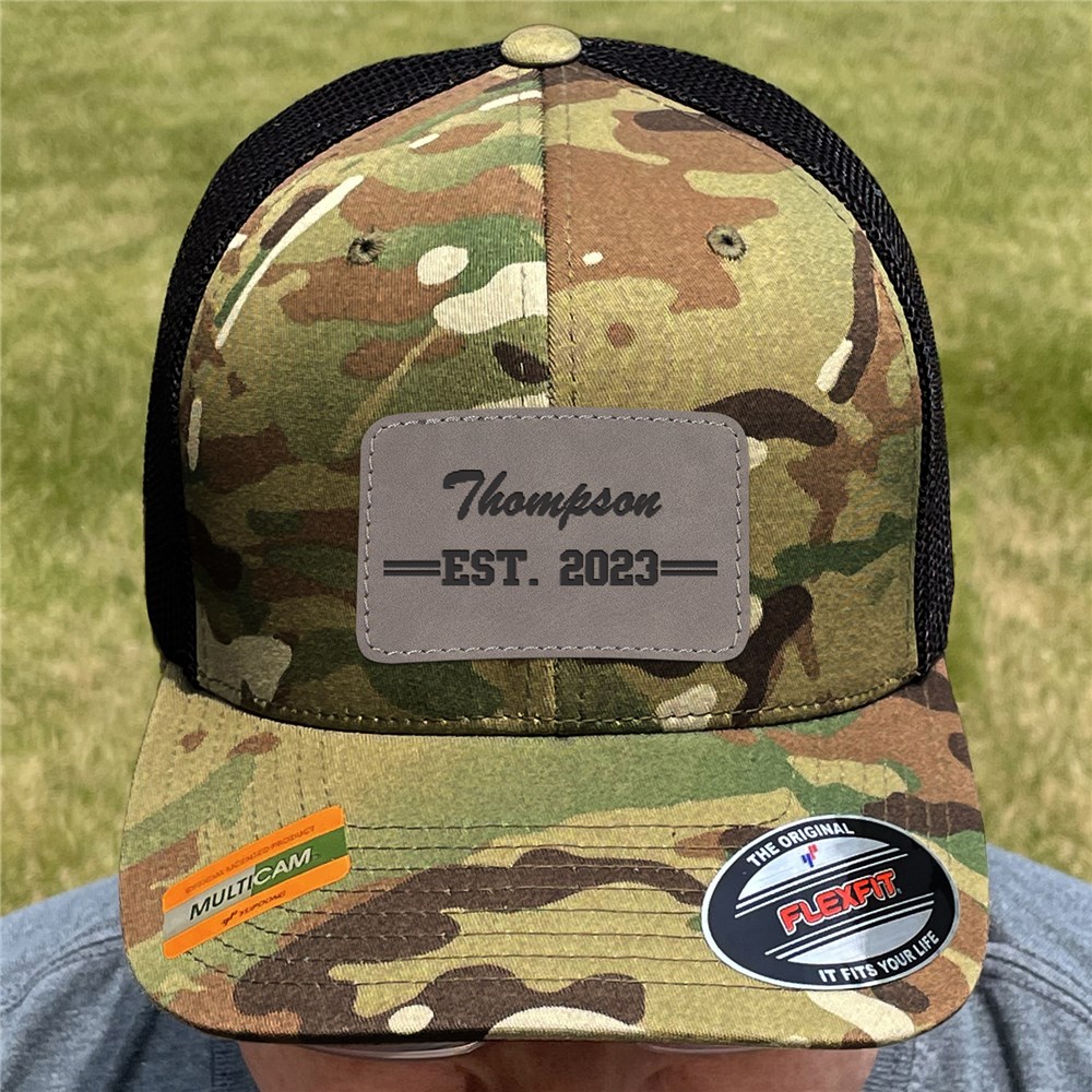 Personalized Name with Established Date Camo Trucker Hat