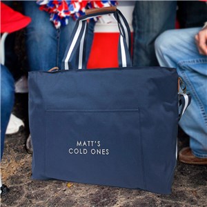 Embroidered Two Line Message Cooler Tote