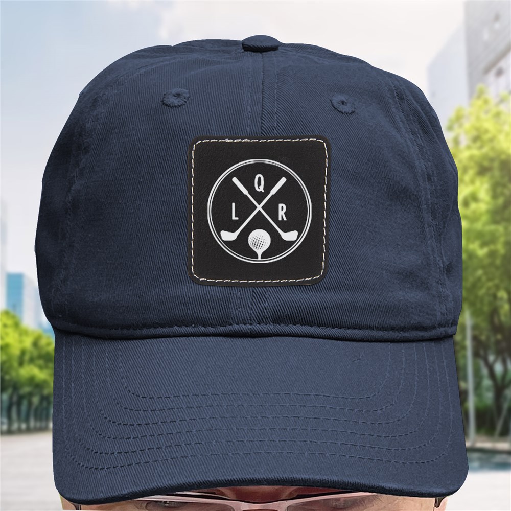 Personalized Monogram Golf Clubs Baseball Hat with Patch