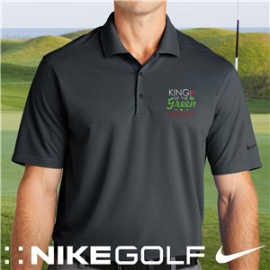 Embroidered King of the Green Anthracite Nike Polo Shirt 2.0 E214411539X