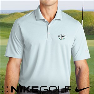 Embroidered Golf Ball Wreath Initials Blue Tint Nike Polo Shirt 2.0 E214432539X