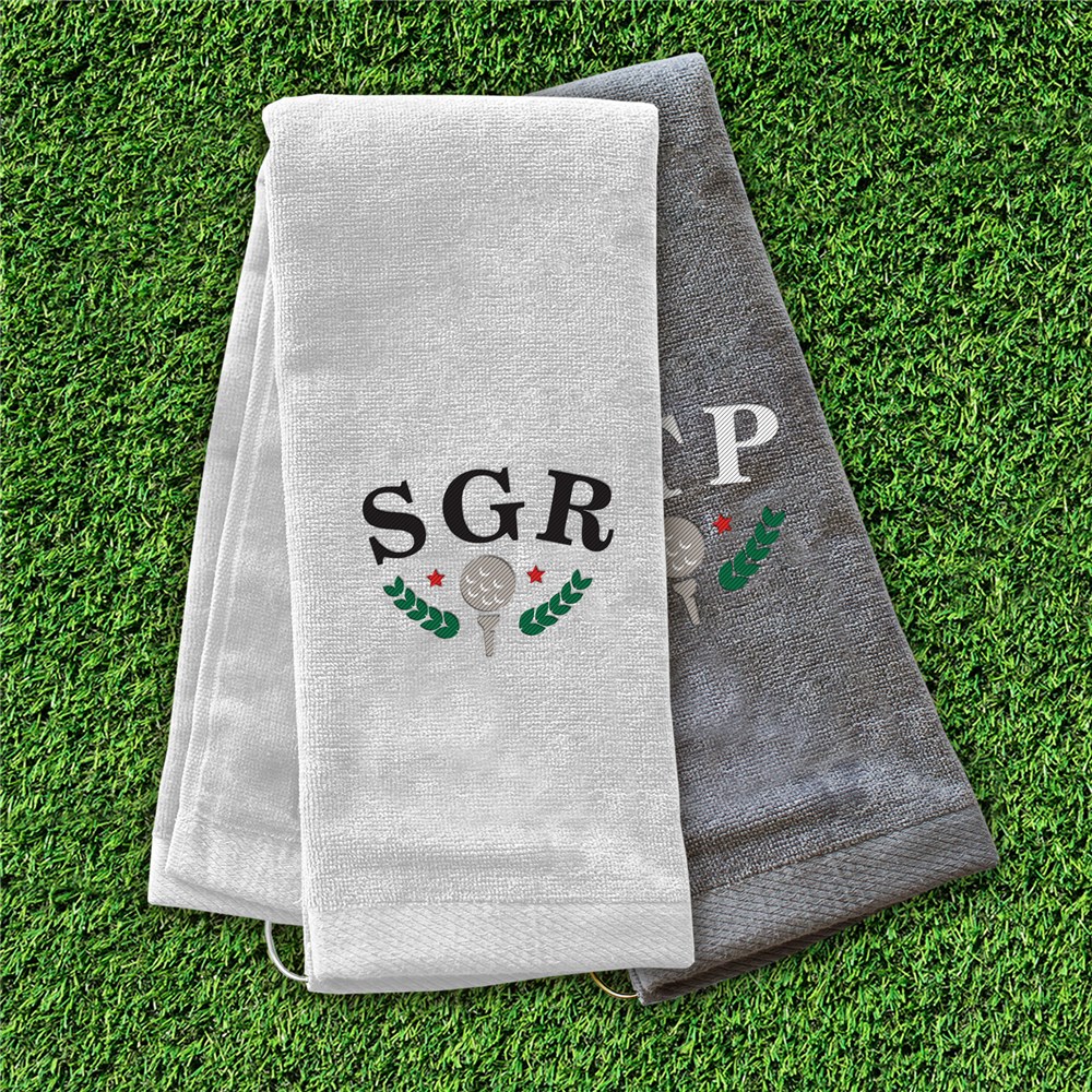 Custom Embroidered Golf Towel With Initials
