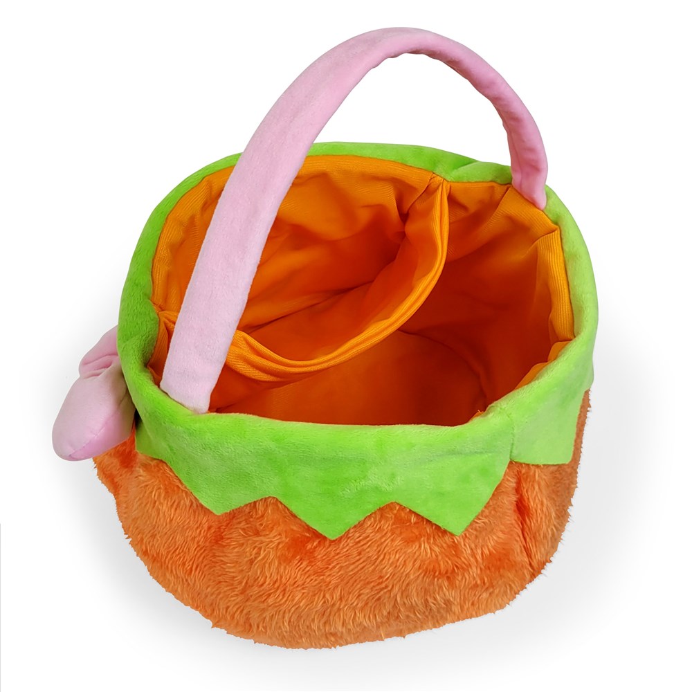 Personalized Fuzzy Pumpkin Trick Or Treat Baskets