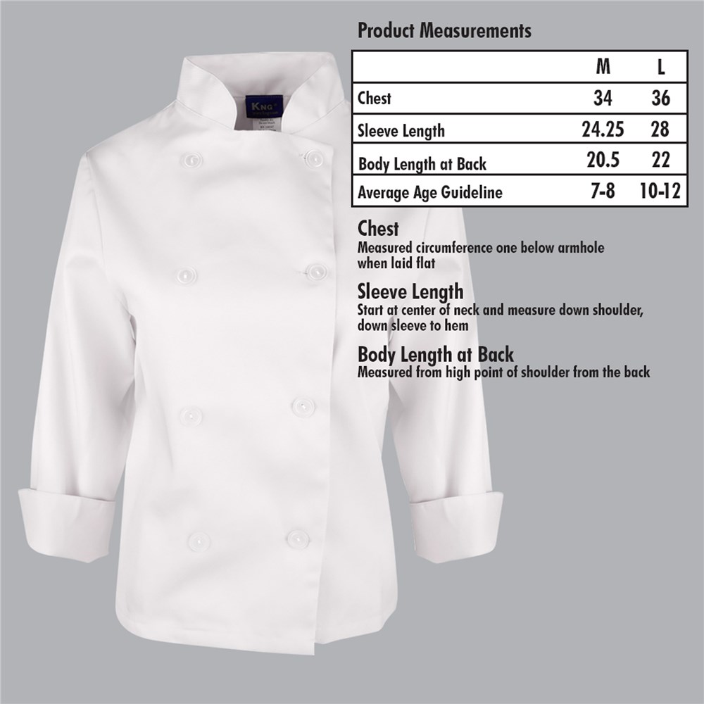 Embroidered Any Message Youth Chef Coat E21973566X