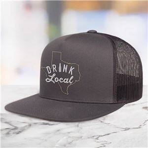 Embroidered Drink Local Trucker Hat E22093559X