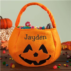 Embroidered Pumpkin Basket E24054734