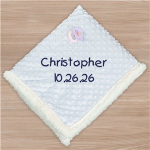 Embroidered Baby Name Sherpa Blanket E6287332X