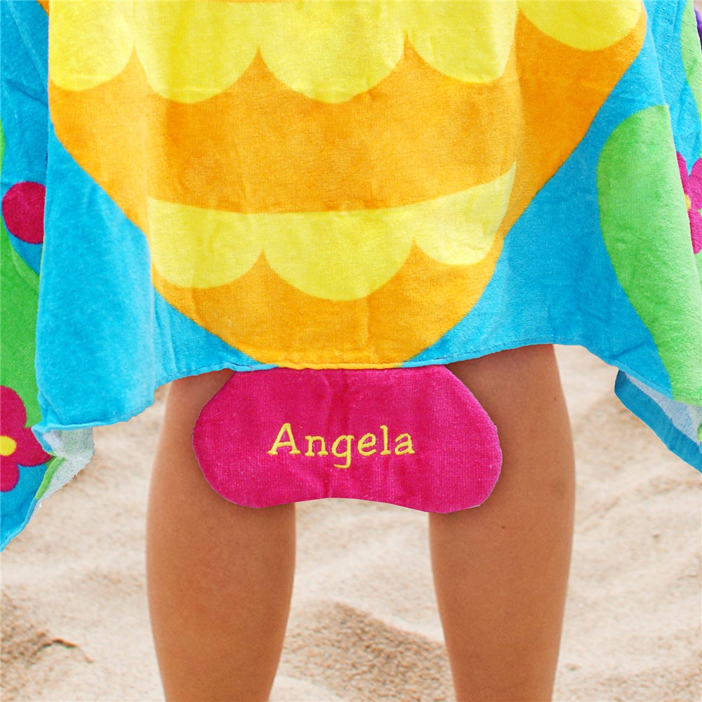 Embroidered Fish Hooded Beach Towel GiftsForYouNow