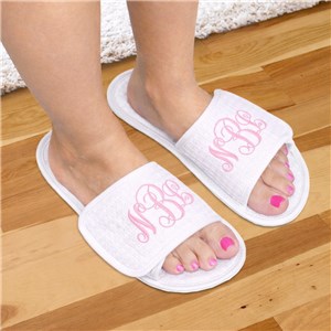 Monogrammed Women's Slippers