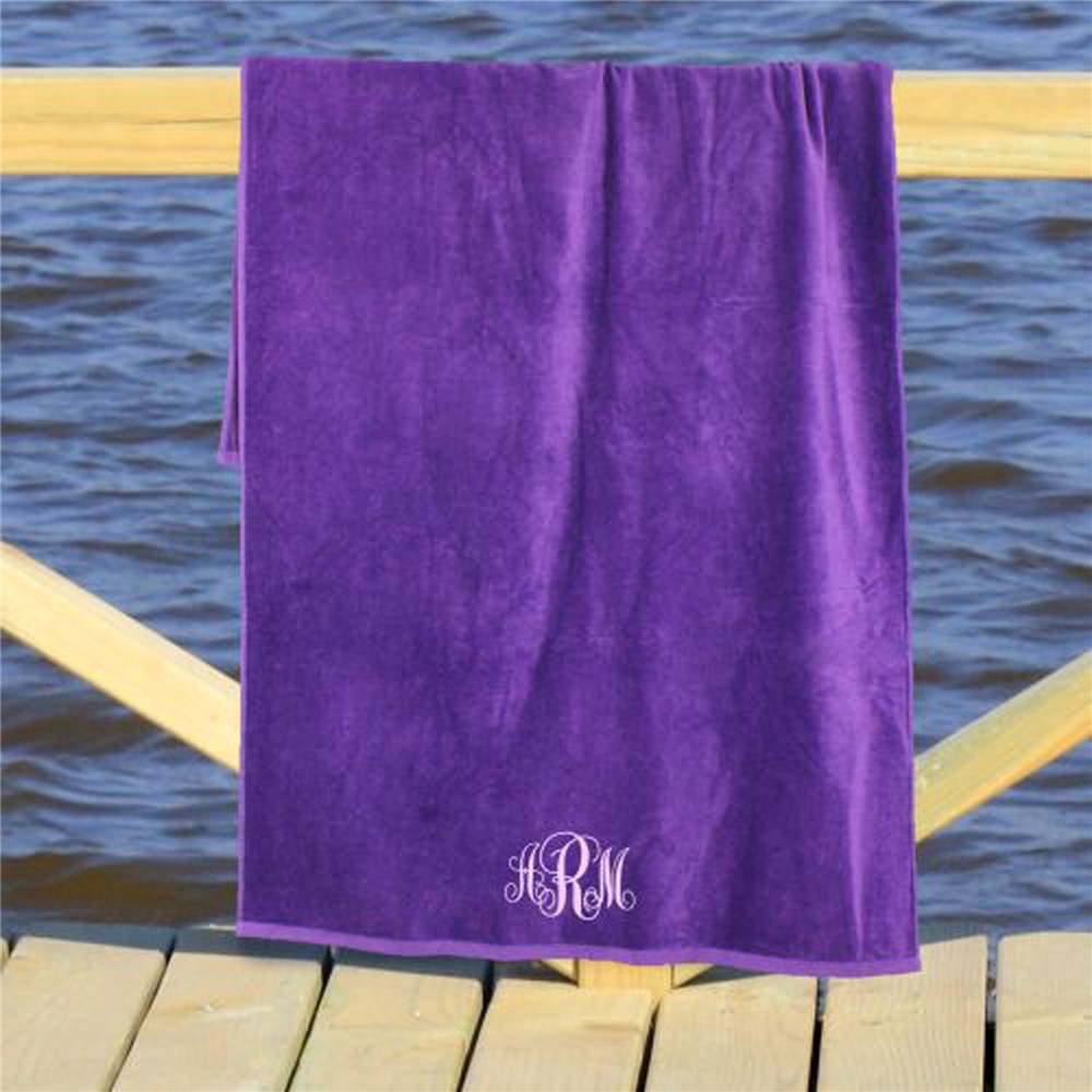 Monogram Beach Towel Personalized Pool Towel