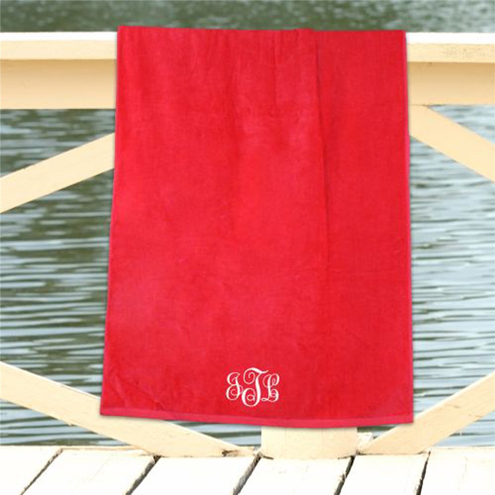 Monogram Beach Towel Personalized Pool Towel