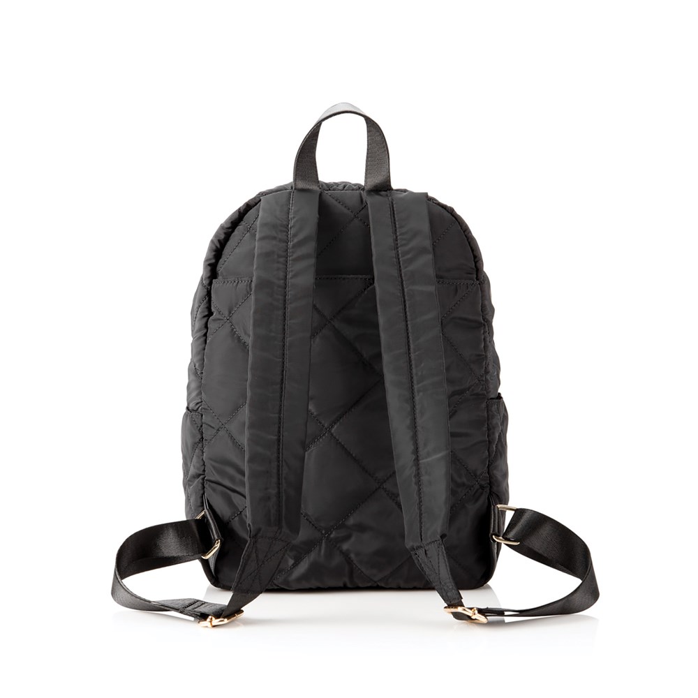 Quilted Nylon Backpack Embroidered with Monogram