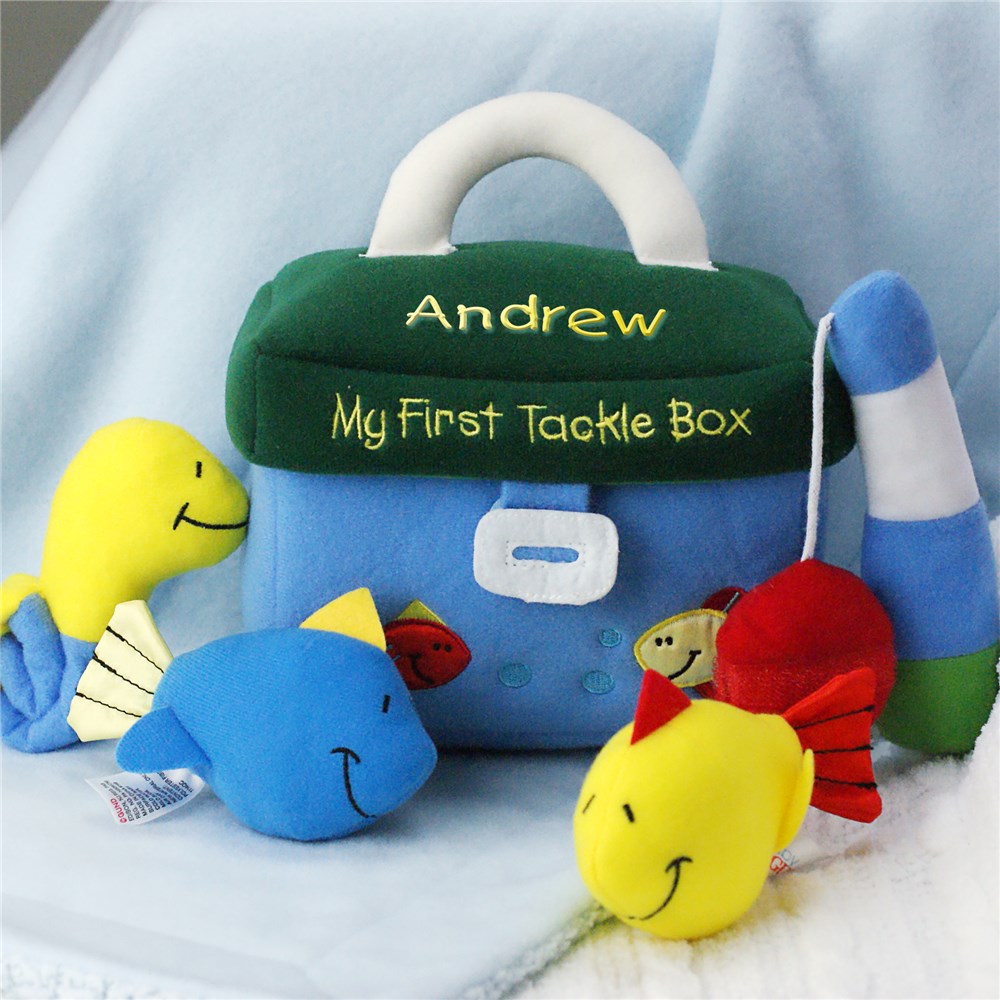 Embroidered My First Tackle Box | Personalized Baby Gifts