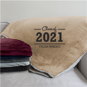 Graduate Embroidered Sherpa Blanket | Graduate Gifts