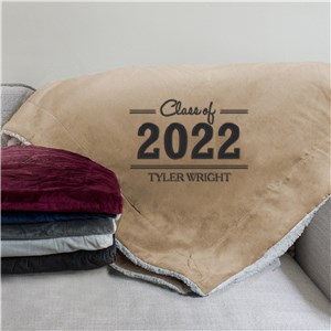 Graduate Embroidered Sherpa Blanket | Graduate Gifts