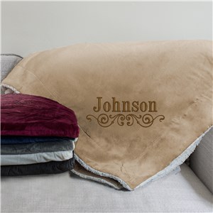 Embroidered Sherpa Blanket E9610184X