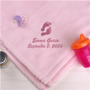 Personalized Baby Girl Fleece Blanket | Personalized Baby Blankets