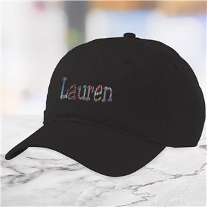 Embroidered Any Name Baseball Hat with Rainbow Thread ER3140561X