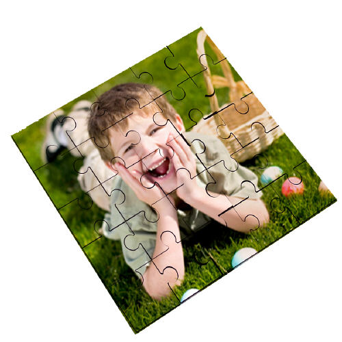 Picture Perfect Personalized Photo Square Wood Jig Saw Puzzle | Personalized Photo Gifts