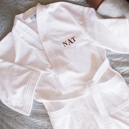 Embroidered Initial Robe | Personalized Couple Gifts