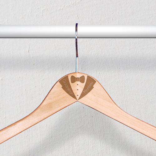 Engraved Tuxedo Hangers | Personalized Groomsmen Gifts